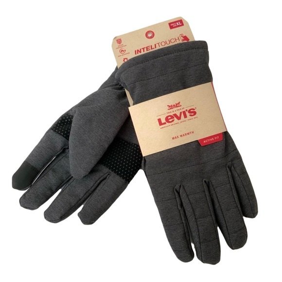 Levi’s Gloves Black Max Warmth Touch Screen Gloves Outdoor Warm XL - Picture 1 of 6